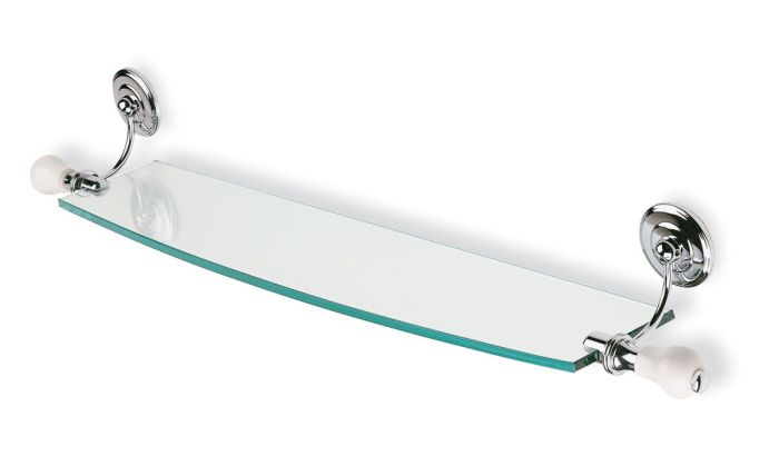 Stil Haus Nemi, glass shelf, chrome - white ceramic