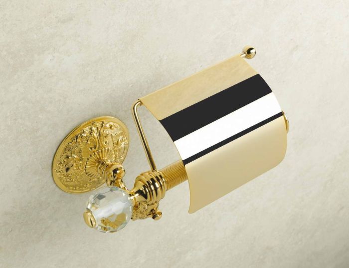 Stil Haus Noto Light, closed paper holder with Murano glass, chrome color