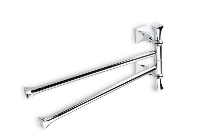 Stil Haus Prisma, double swivel towel holder, chrome color