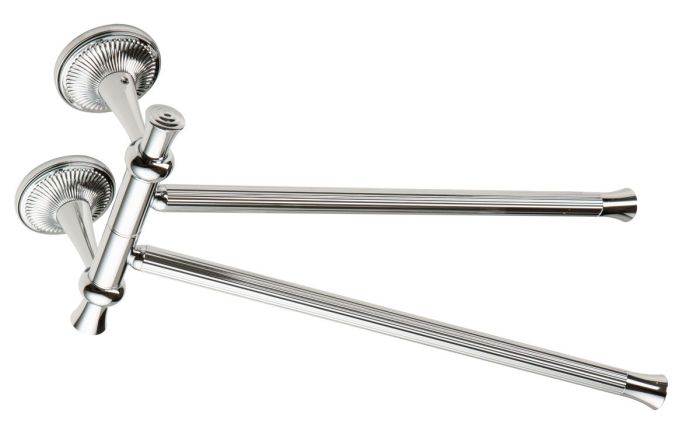 Stil Haus Regal, double swivel towel holder, chrome color