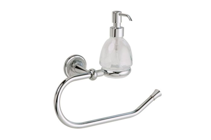 Stil Haus Regal, towel holder ring with dispenser, chrome color