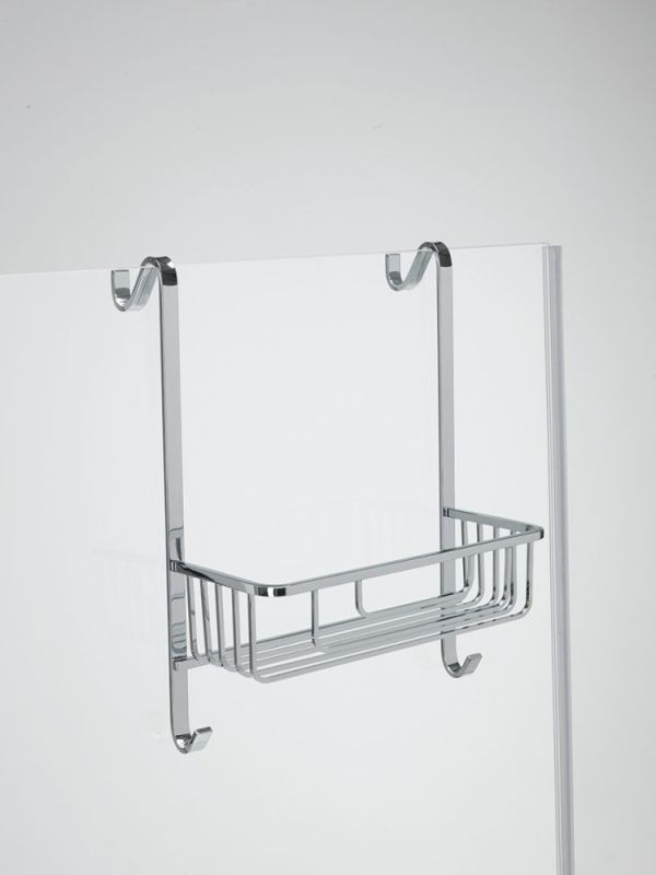 Stil Haus, 1-level grille for shower glass + 2 hooks, chrome color