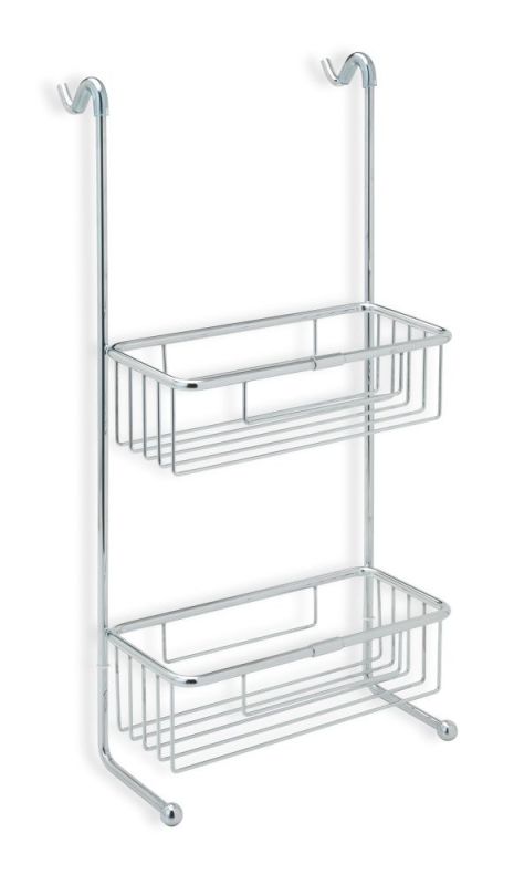 Stil Haus, 2-level grille for shower glass + 2 hooks, chrome color