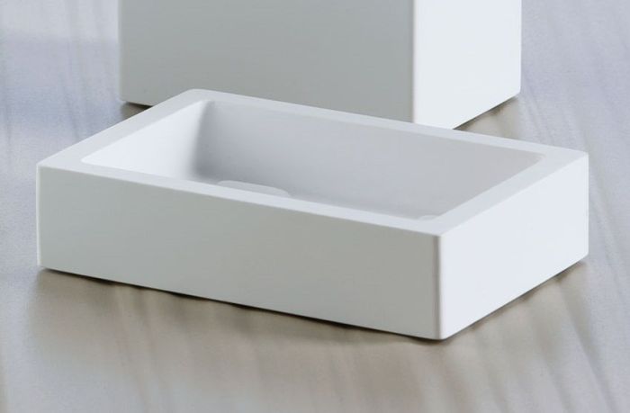 Stil Haus Rettangolo, table soap dish, color white