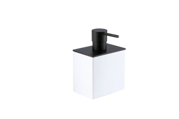 Stil Haus Rettangolo, table dispenser, color white, pump with lid matte black