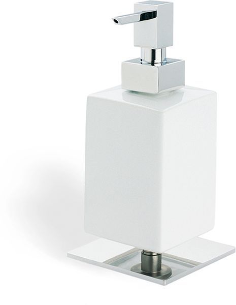 Stil Haus Urania, ceramic table dispenser on a leg, color chrome - white ceramic