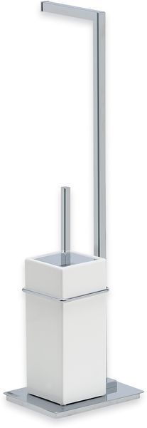 Stil Haus Urania, stand: paper holder + ceramic ruff, color chrome - white ceramic