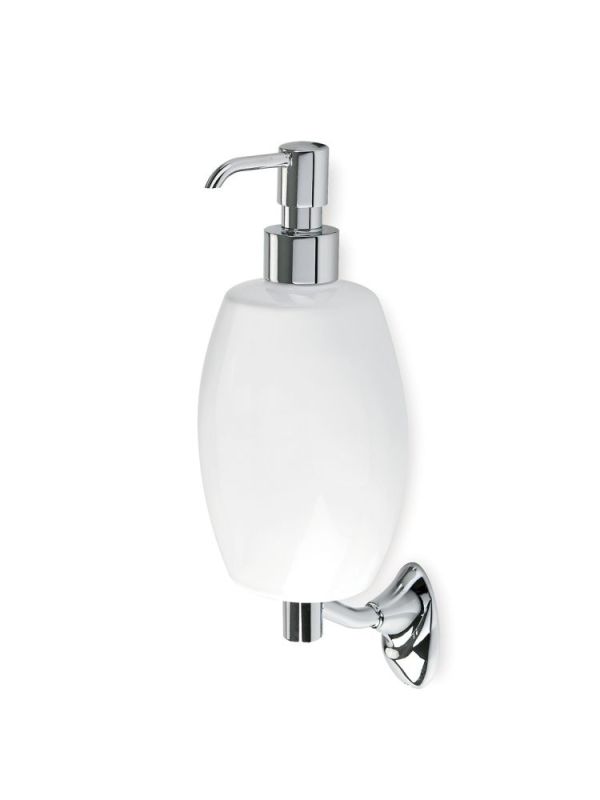 Stil Haus Zefiro, wall mounted ceramic dispenser, chrome - white ceramic